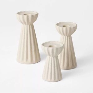 Stdio McGee x Threshold Cream Taper Candle Holders Set